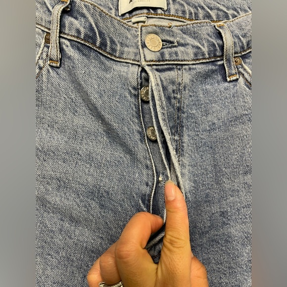 Agolde Nico High rise Slim Fit Jeans in Rooted Color 28 Orgnaic Cotton Lyocell - Picture 7 of 15